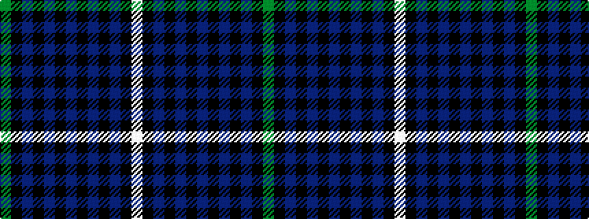 idealised woven sample of pattern GKBKBKBKBKBKW