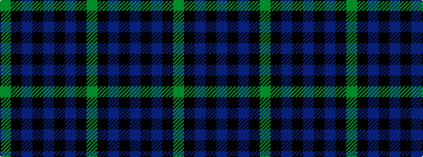idealised woven sample of pattern GKBKBKBKG