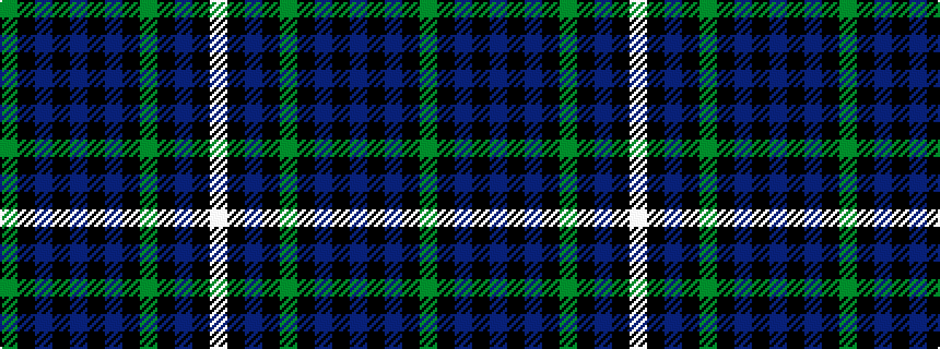 idealised woven sample of pattern GKBKBKBKGKBKW