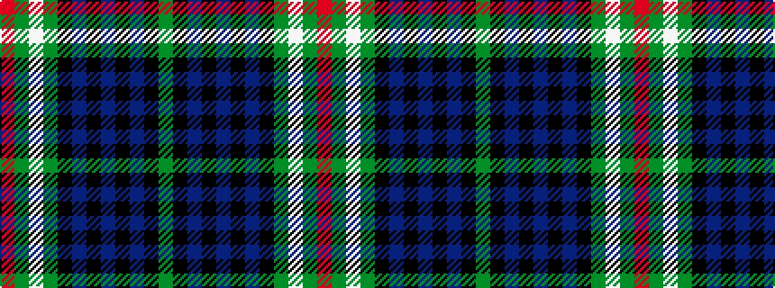 idealised woven sample of pattern GKBKBKBKGWGR