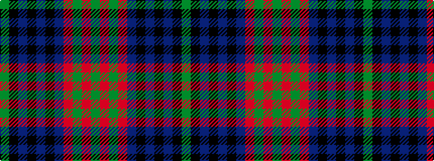 idealised woven sample of pattern GKBKBKBRGRG