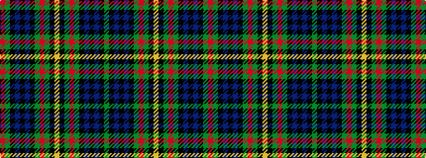 idealised woven sample of pattern GKBKBKGRGKYKGRGKBKBKGR