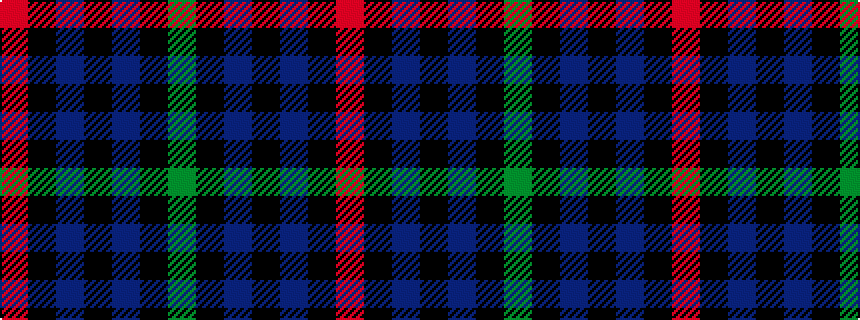idealised woven sample of pattern GKBKBKR