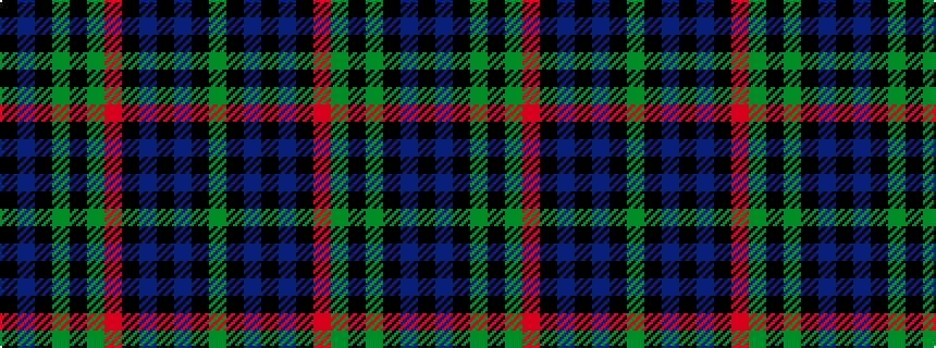 idealised woven sample of pattern GKBKBKRGKGKBK