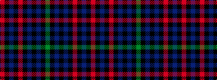 idealised woven sample of pattern GKBKBKRKBKR