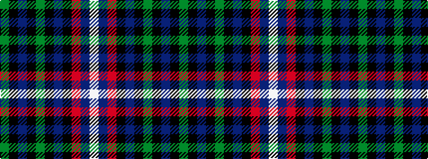 idealised woven sample of pattern GKBKGKBKRBW