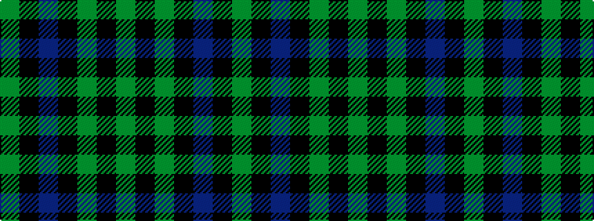 idealised woven sample of pattern GKBKGKG