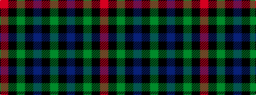 idealised woven sample of pattern GKBKGKR