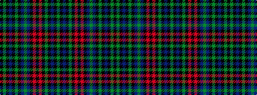 idealised woven sample of pattern GKBKGKRKRKBGBKGKBKGK