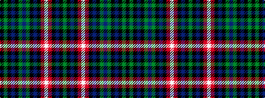 idealised woven sample of pattern GKBKRWRKBKGBGKBKGK