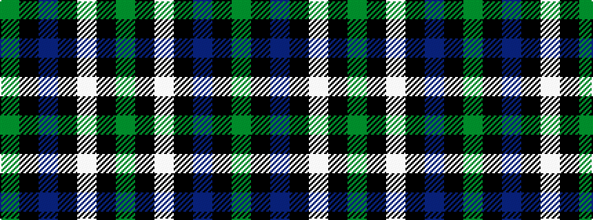 idealised woven sample of pattern GKBKWKG
