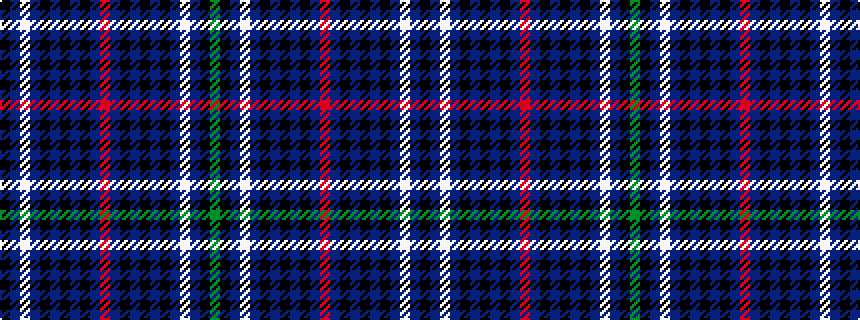 idealised woven sample of pattern GKBWBKBKBKBRBKBKBKBWBK