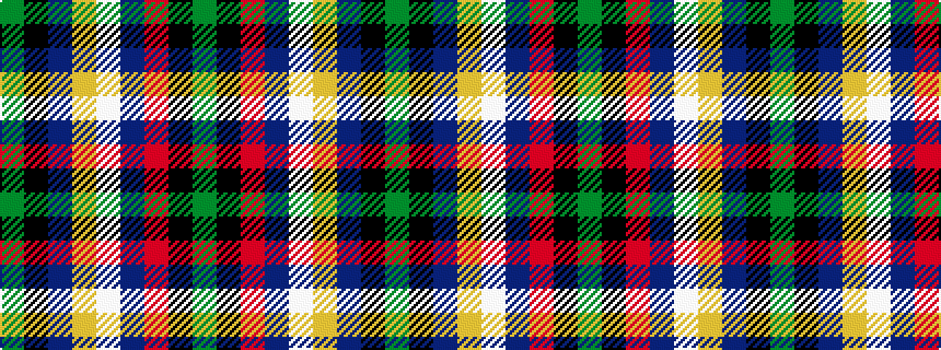 idealised woven sample of pattern GKBYWBRKG
