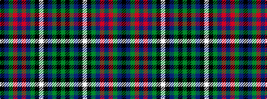 idealised woven sample of pattern GKGBKWKGBRBRGBK