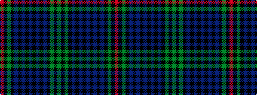 idealised woven sample of pattern GKGKBKBKBKBKBKGKR