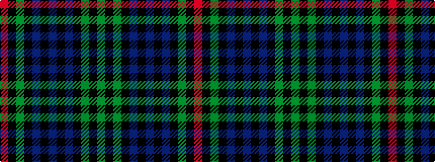 idealised woven sample of pattern GKGKBKBKBKGKR