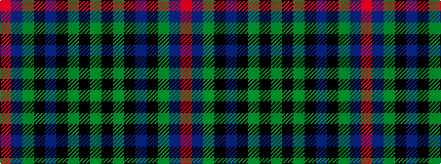 idealised woven sample of pattern GKGKBKGBR