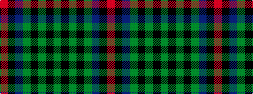 idealised woven sample of pattern GKGKGBKR