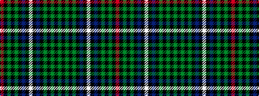 idealised woven sample of pattern GKGKGKBKWKBKGKGKR