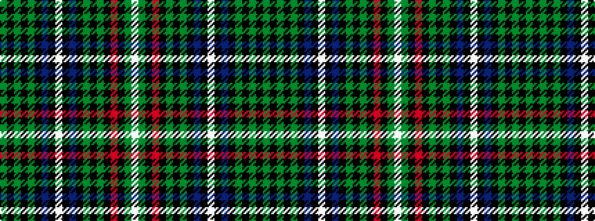 idealised woven sample of pattern GKGKGKBKWKBKGKGKRKGW