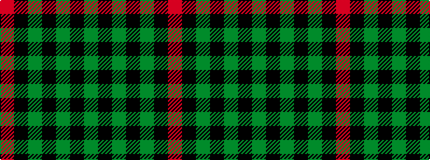 idealised woven sample of pattern GKGKGKR