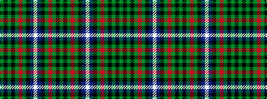 idealised woven sample of pattern GKGKGRGKBWBKGRGKG