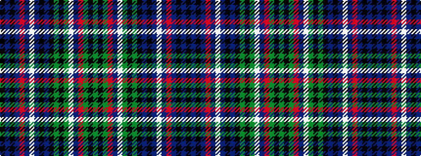 idealised woven sample of pattern GKGRBWGKGKBKBWBRBKBK