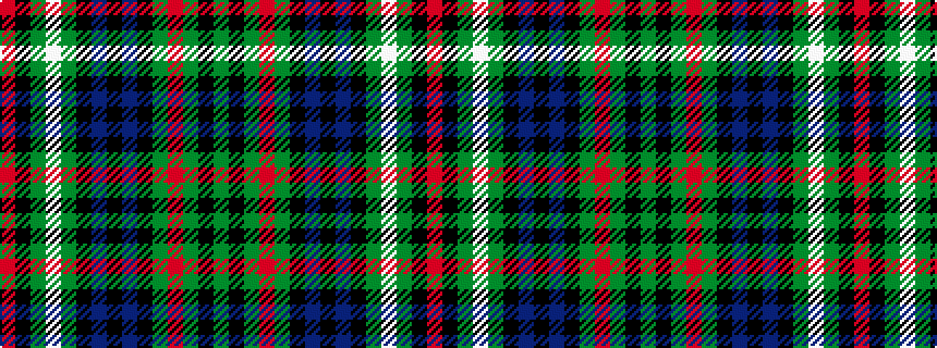idealised woven sample of pattern GKGRGKBKBKGWGKR