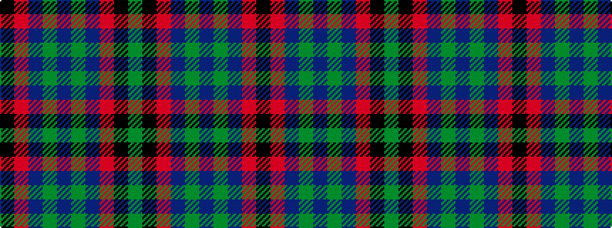 idealised woven sample of pattern GKRBGBGBRK