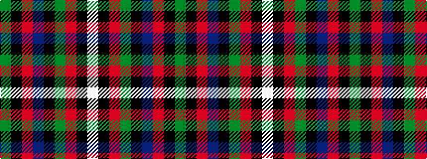 idealised woven sample of pattern GKRBKGRKW