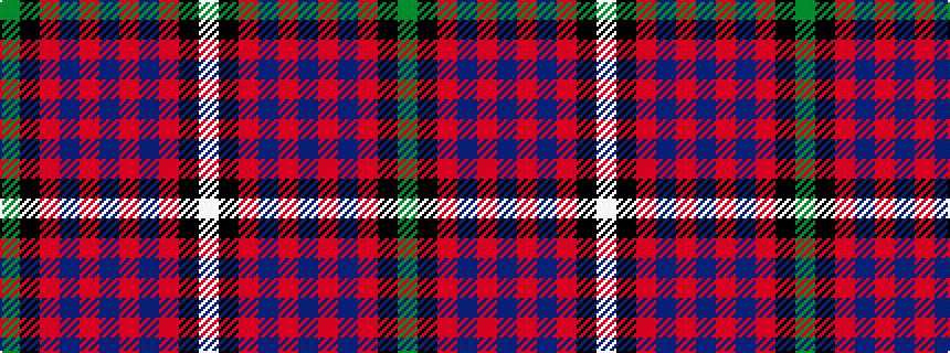 idealised woven sample of pattern GKRBRBRBRKW