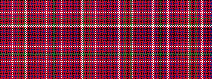 idealised woven sample of pattern GKRBRWRBRKRBRKRBRKRWGRKRGRBRWRBRKRBRK