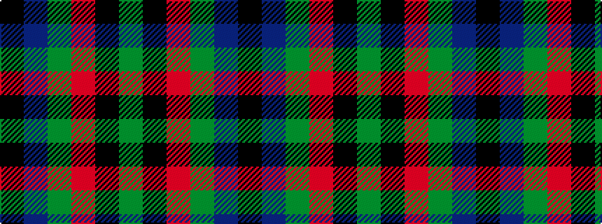idealised woven sample of pattern GKRGBK