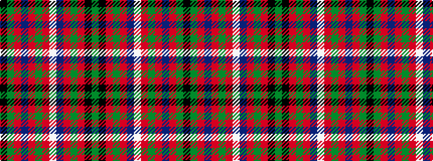 idealised woven sample of pattern GKRGRBWRGRBRGK