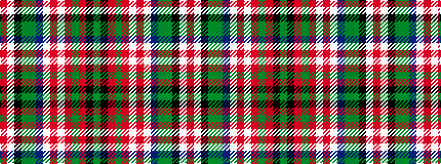 idealised woven sample of pattern GKRGRWRWBGGKWR