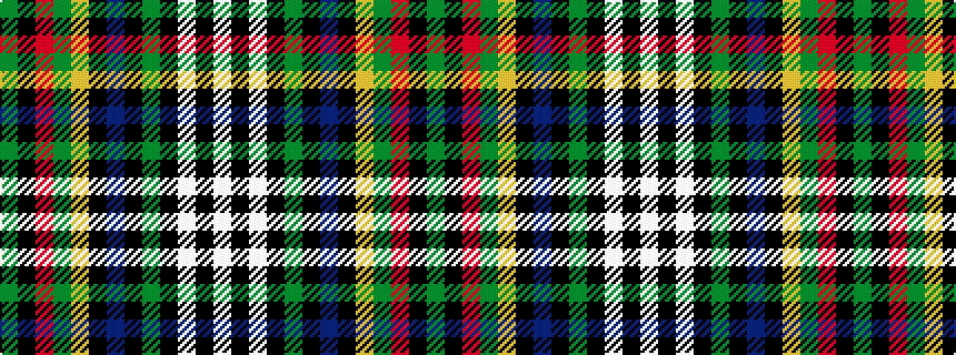 idealised woven sample of pattern GKRGYKBKGKWKW