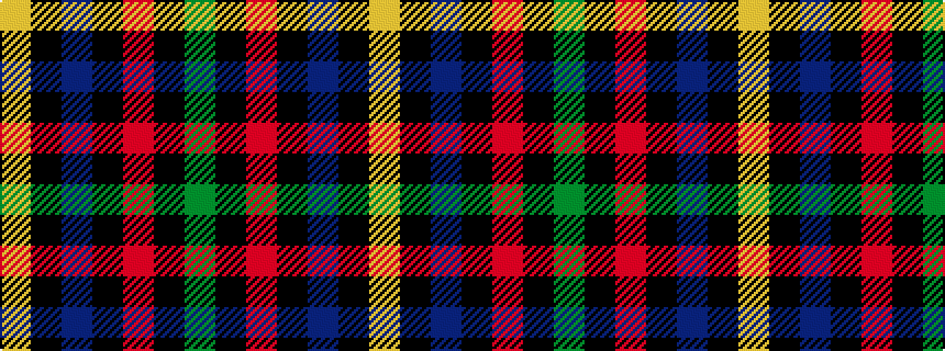 idealised woven sample of pattern GKRKBKY