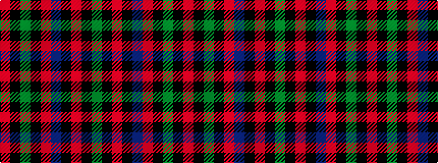 idealised woven sample of pattern GKRKBRKGKR