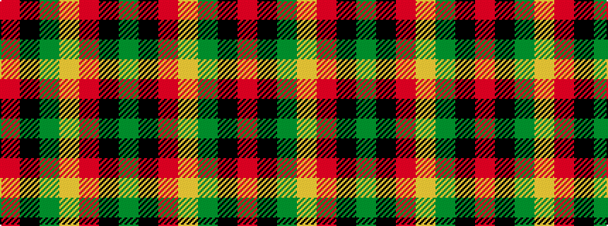 idealised woven sample of pattern GKRYGKR
