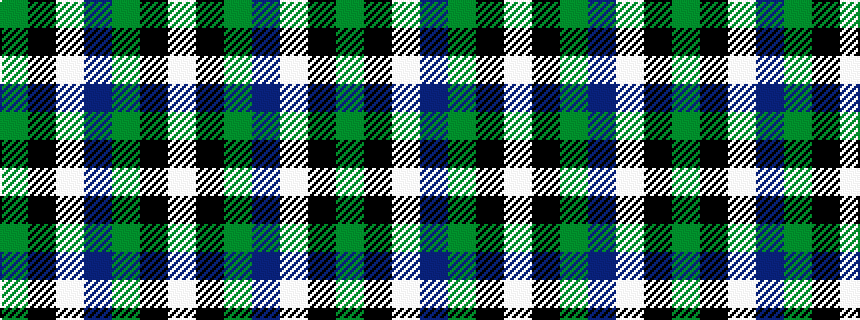 idealised woven sample of pattern GKWBGKW