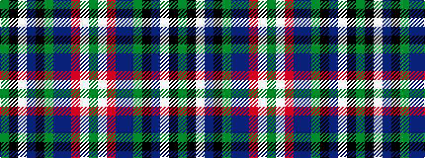 idealised woven sample of pattern GKWBKGBBRWG