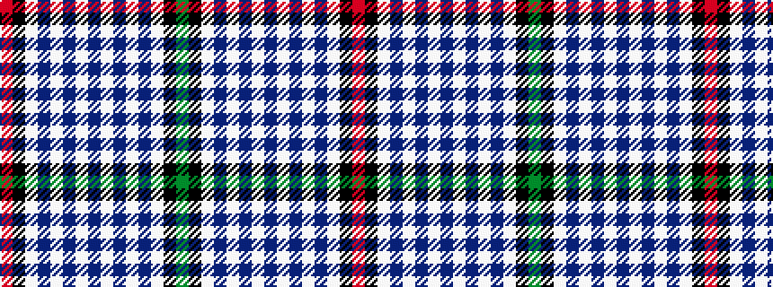 idealised woven sample of pattern GKWBWBWBWBWBWKR