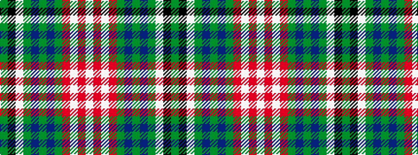 idealised woven sample of pattern GKWGBGBGRWRW