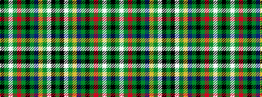 idealised woven sample of pattern GKWGYBGKGRGWGK