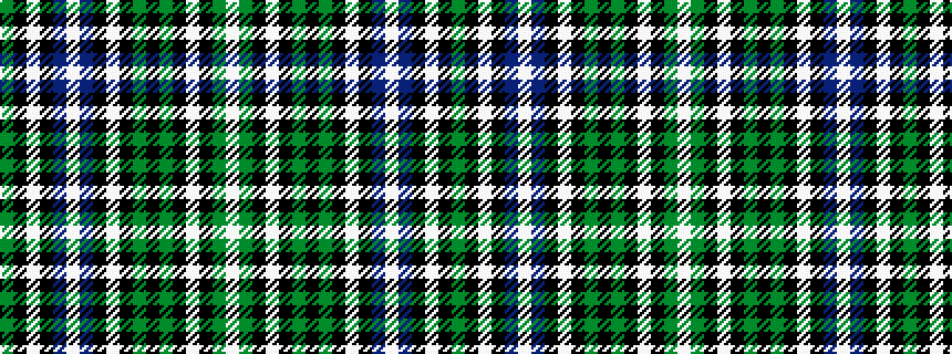 idealised woven sample of pattern GKWKBWBKWKGKGKWKGW