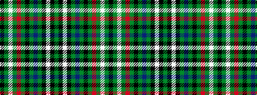 idealised woven sample of pattern GKWKGBGKGRGWGK