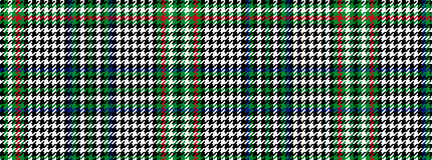 idealised woven sample of pattern GKWKGBKWKWKWKWKWKGRGWGK
