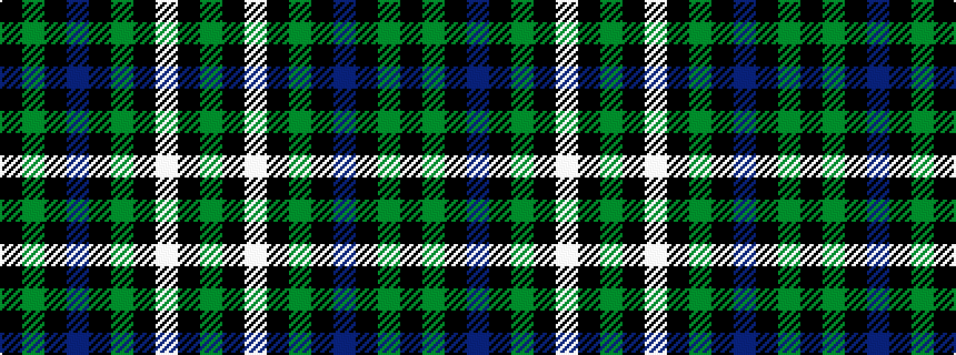 idealised woven sample of pattern GKWKGKBKGK
