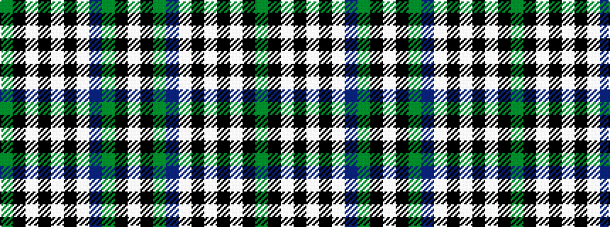idealised woven sample of pattern GKWKWKWBGKW