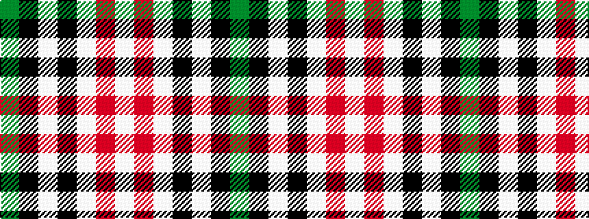 idealised woven sample of pattern GKWKWRW